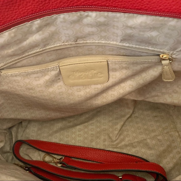 Charming Charlie Red Tote Bag with Removable Crossbody Strap - Picture 2 of 7